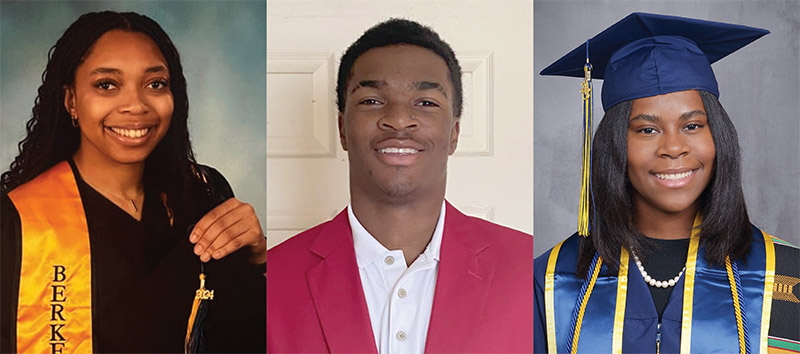 Photos of three Gaines-Jones Scholars